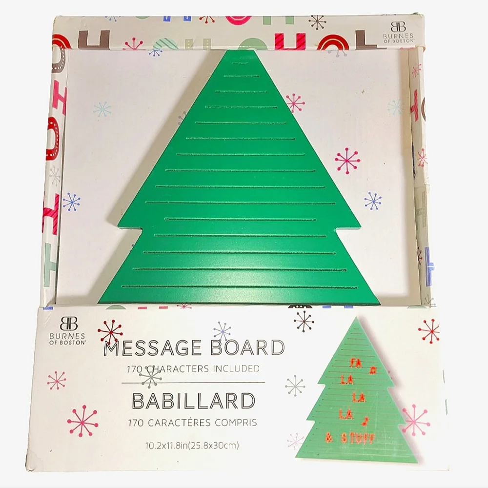 Burnes of Boston‎ 170 Character Christmas Tree Message Board 10.2